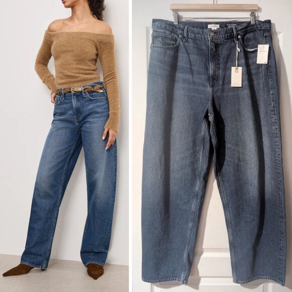 Good American | Good Barrel Relaxed Jeans Indigo740 - Picture 1 of 14